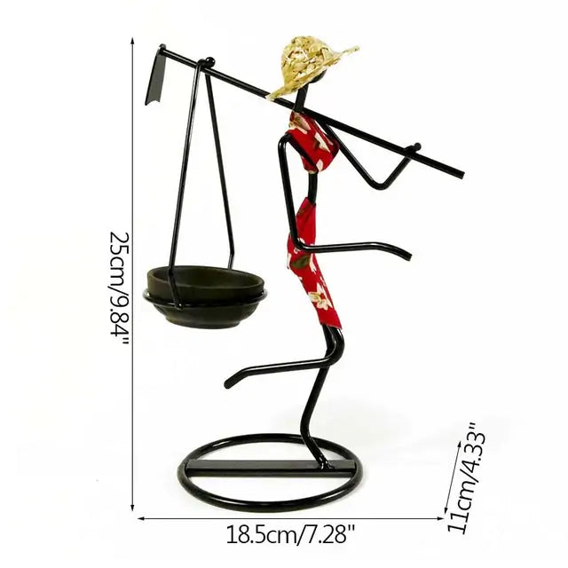 Girl Character Iron Candlestick - Homevalley.co.uk
