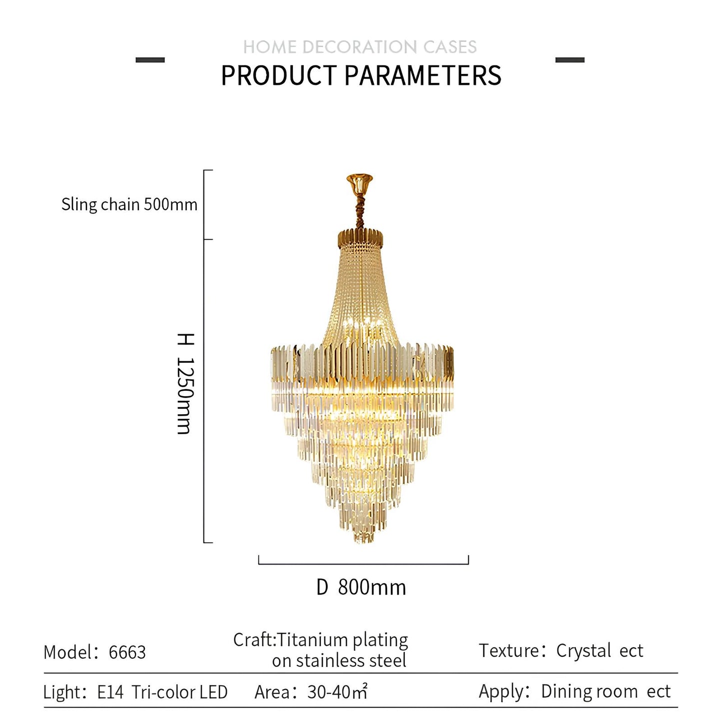 Gold Crystal Staircase Chandelier - Homevalley.co.uk