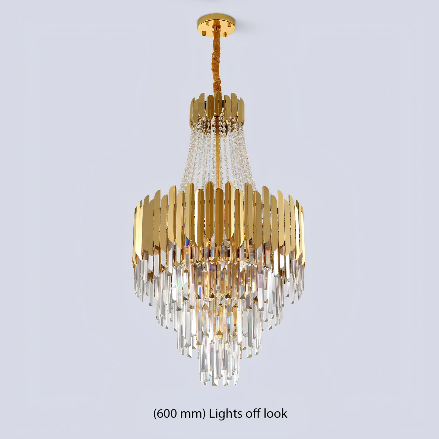 Gold Crystal Staircase Chandelier - Homevalley.co.uk