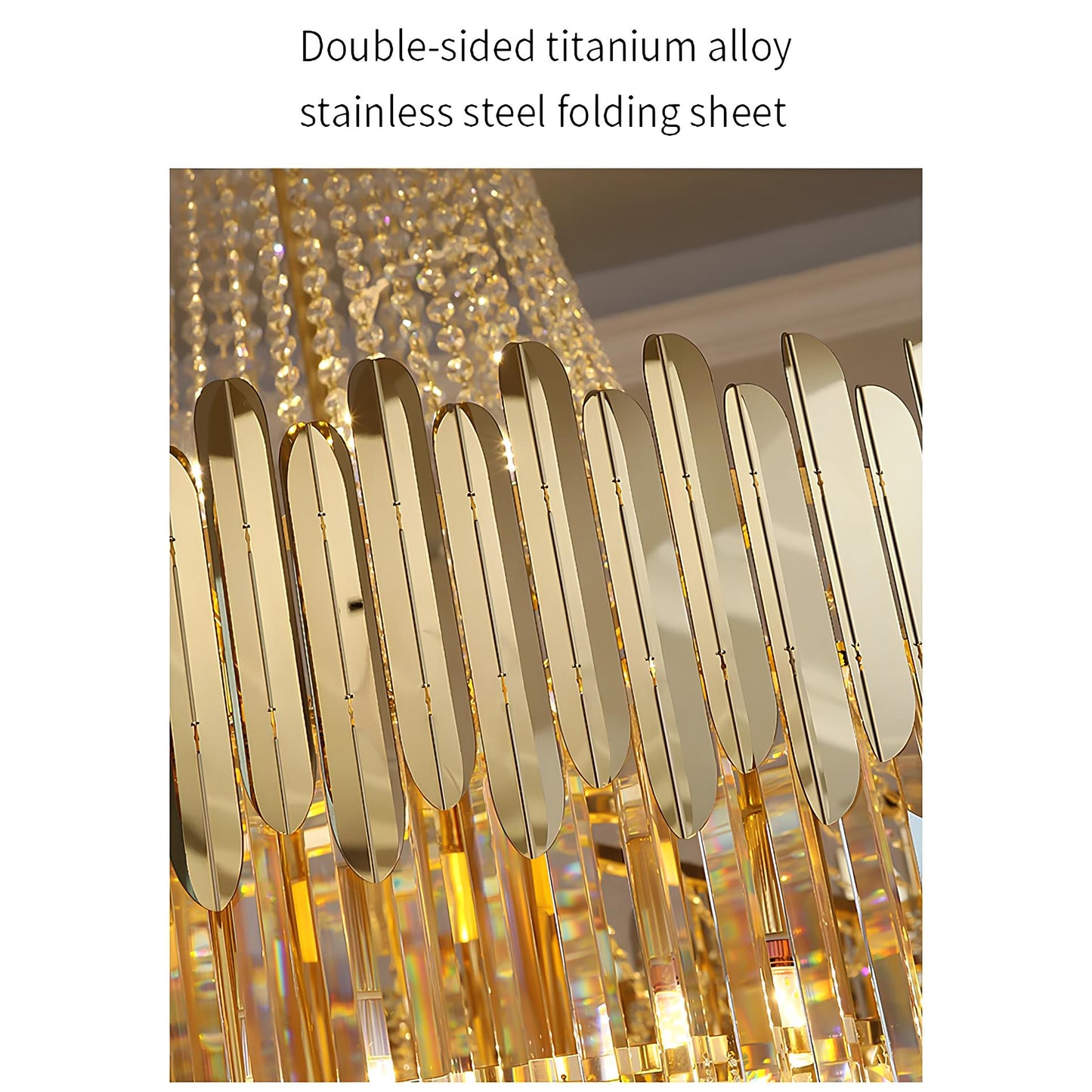 Gold Crystal Staircase Chandelier - Homevalley.co.uk
