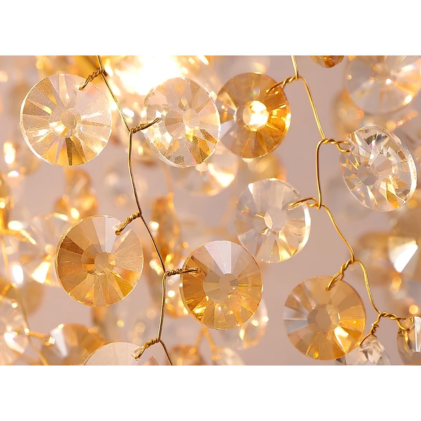 Gold Sunflower Crystal Chandelier - Homevalley.co.uk