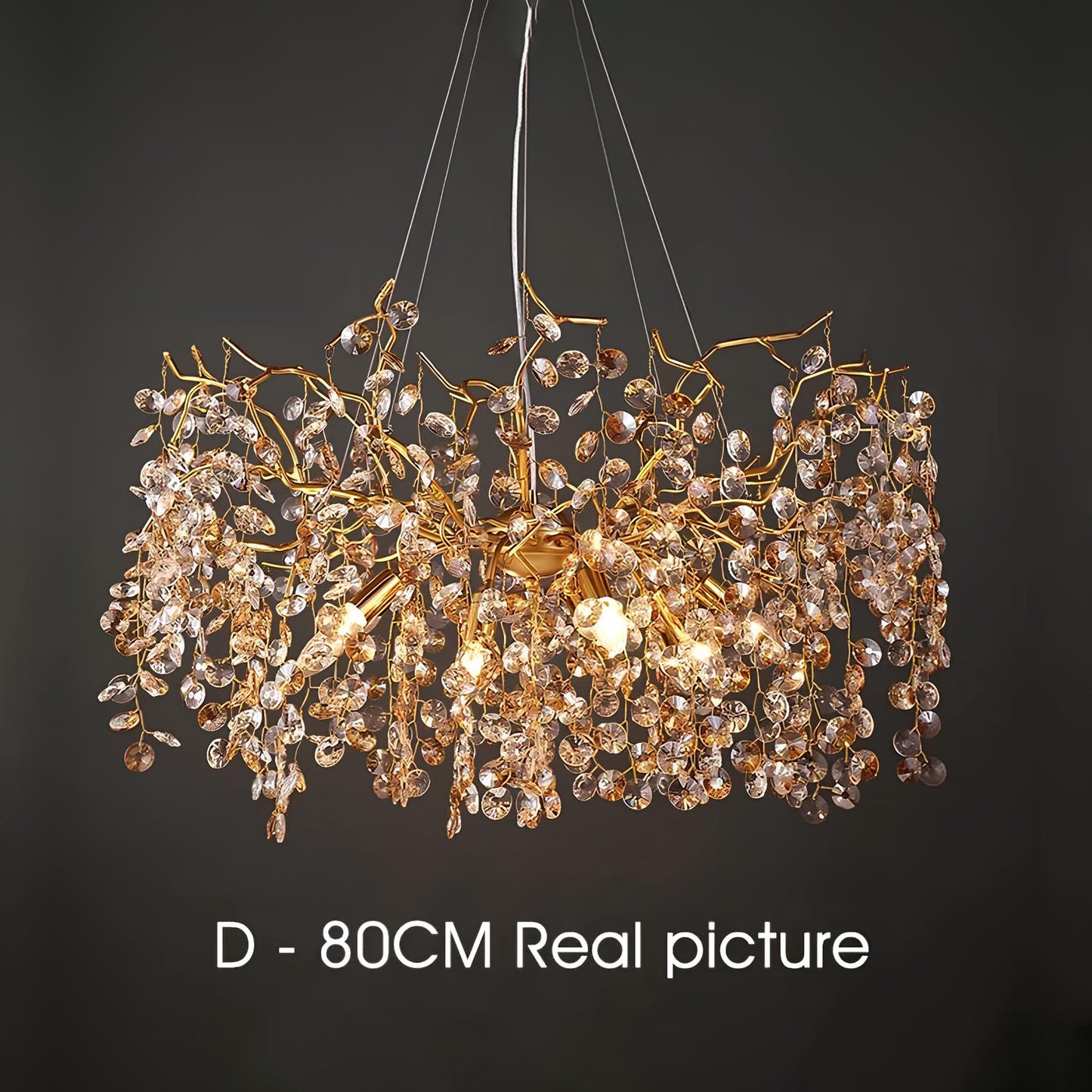 Gold Sunflower Crystal Chandelier - Homevalley.co.uk