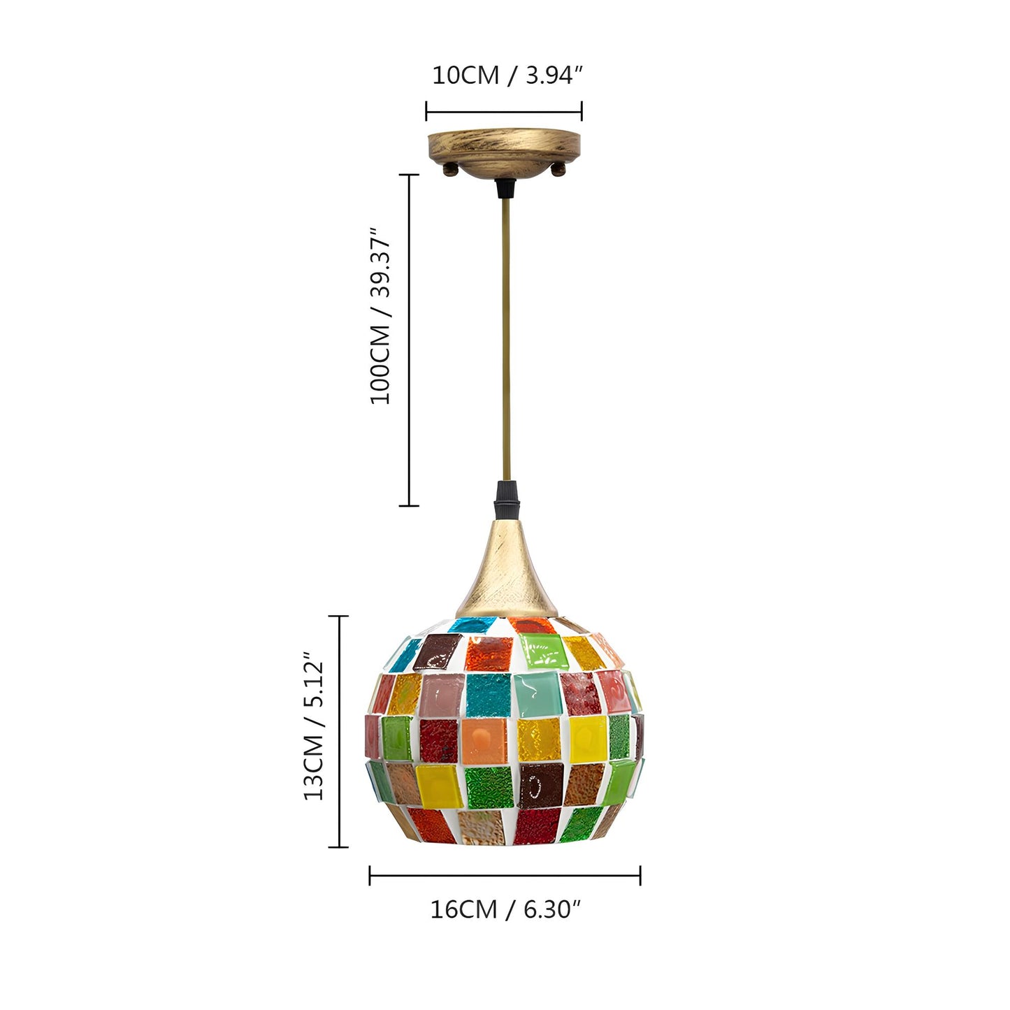 Handmade Tiffany Mosaic Pendant Lamp - Homevalley.co.uk