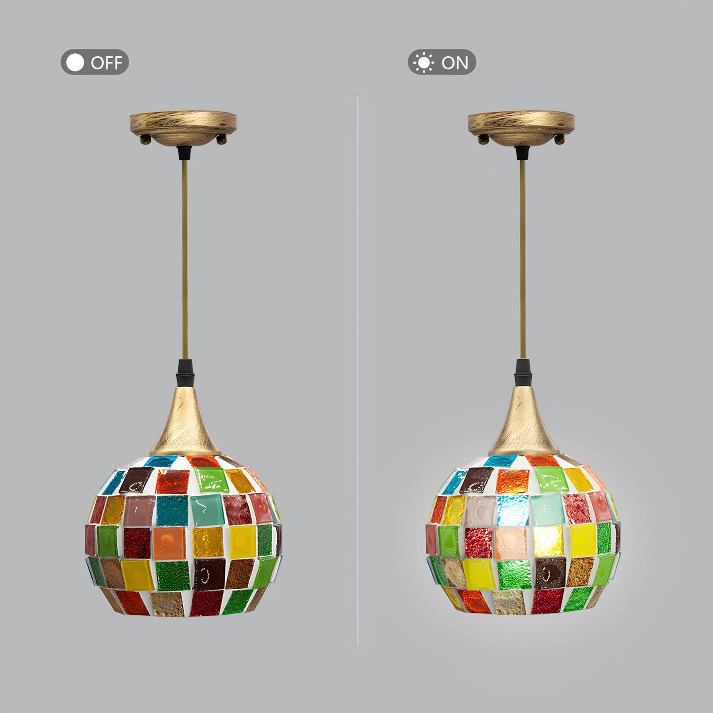 Handmade Tiffany Mosaic Pendant Lamp - Homevalley.co.uk