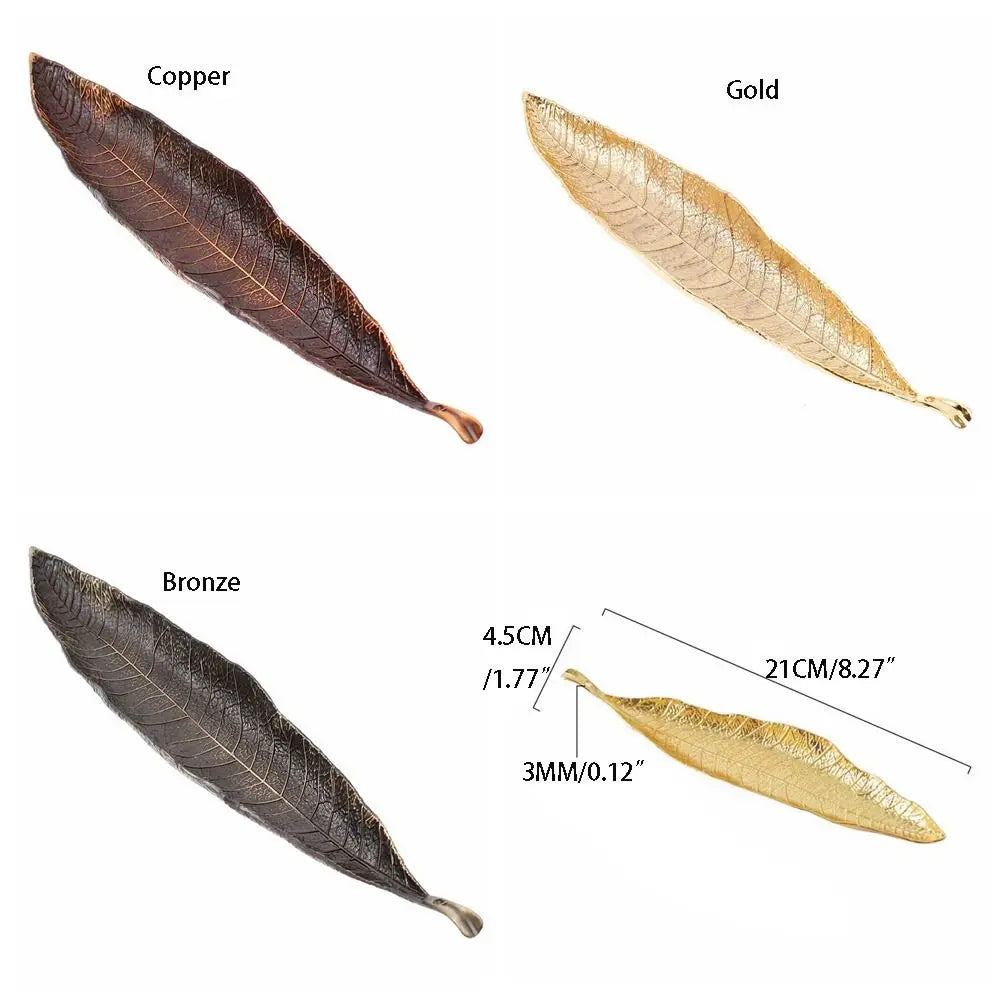 Handmade Zinc Alloy Antique Incense Holder Leaf Design - Homevalley.co.uk