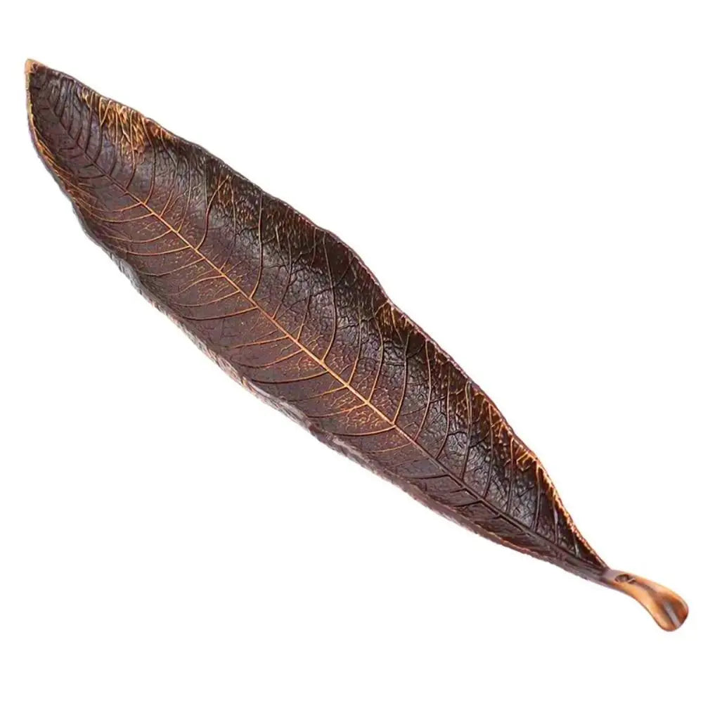 Handmade Zinc Alloy Antique Incense Holder Leaf Design - Homevalley.co.uk