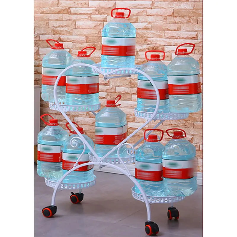 Heart Shape Metal Plant Shelves Flower Pot Holder, 6 Pots - Homevalley.co.uk