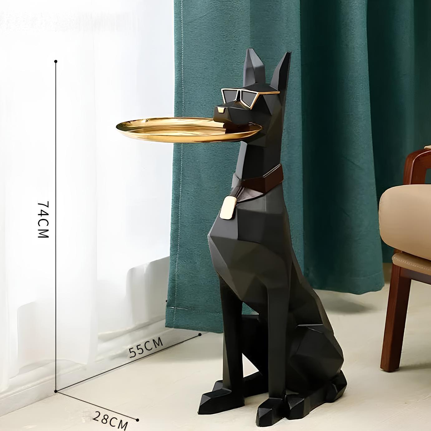 Home Decoration Sculpture Figurine Large Dog Coffee Side End Table - Homevalley.co.uk