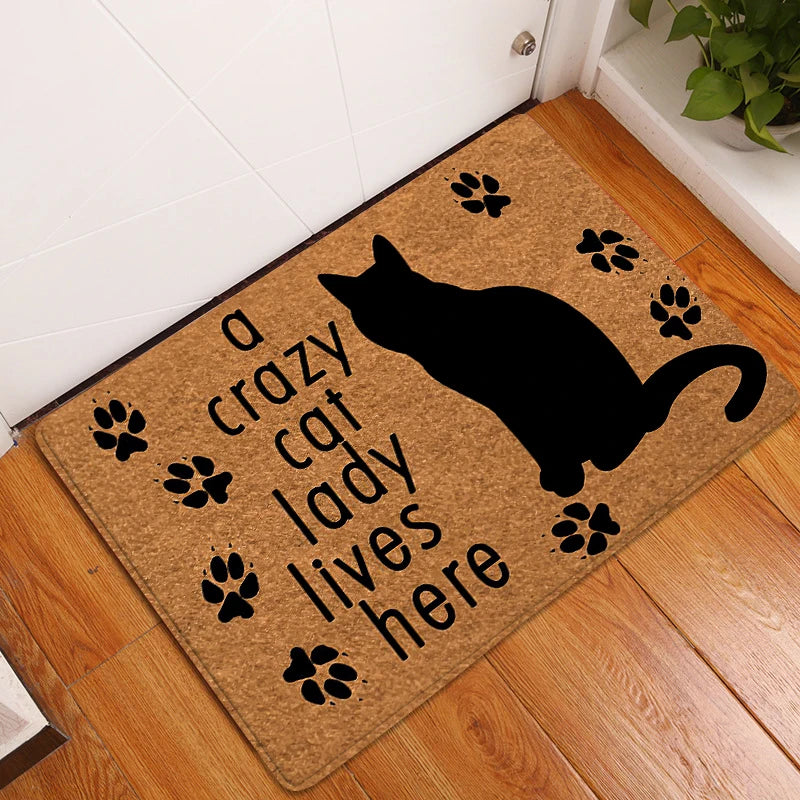 Home Sweet Home Cute Cats Door Mat – Adorable and Non-Slip Entryway Rug - Homevalley.co.uk