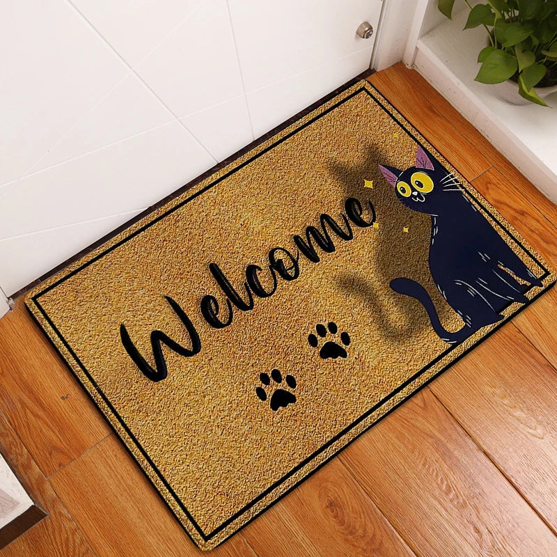 Home Sweet Home Cute Cats Door Mat – Adorable and Non-Slip Entryway Rug - Homevalley.co.uk