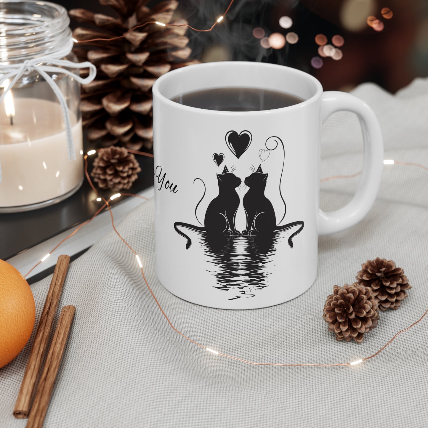 I LOVE YOU Cats White Ceramic Coffee Mug, Gift For Her, Gift for Him, Valentine's day, Mother's Day, Gift Idea,11oz - Homevalley.co.uk