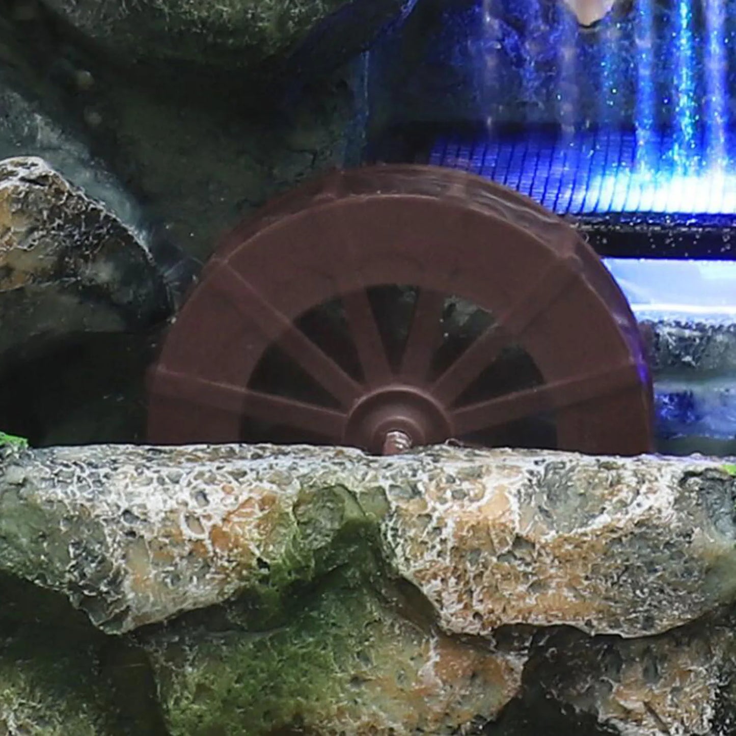 Illuminated Waterfall Fountain with Rockery and Tree Ornament - Homevalley.co.uk