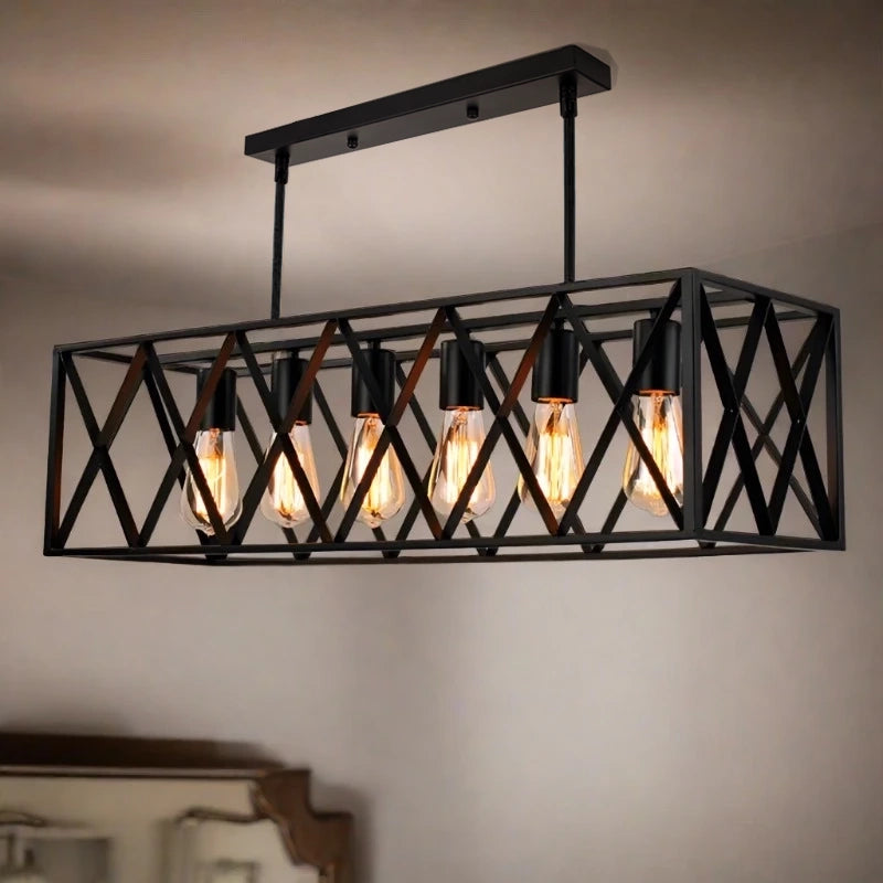Industrial Chandelier Retro Ceiling Lamp - Homevalley.co.uk