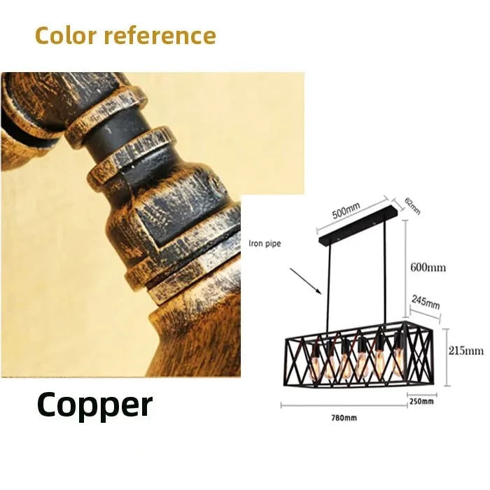 Industrial Chandelier Retro Ceiling Lamp - Homevalley.co.uk