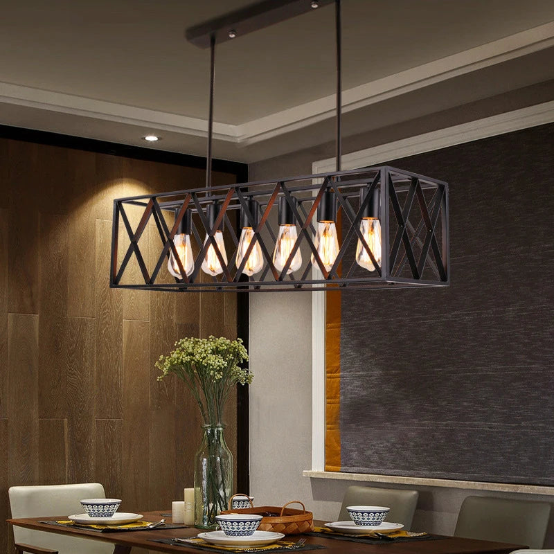Industrial Chandelier Retro Ceiling Lamp - Homevalley.co.uk