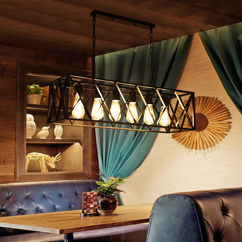 Industrial Chandelier Retro Ceiling Lamp - Homevalley.co.uk