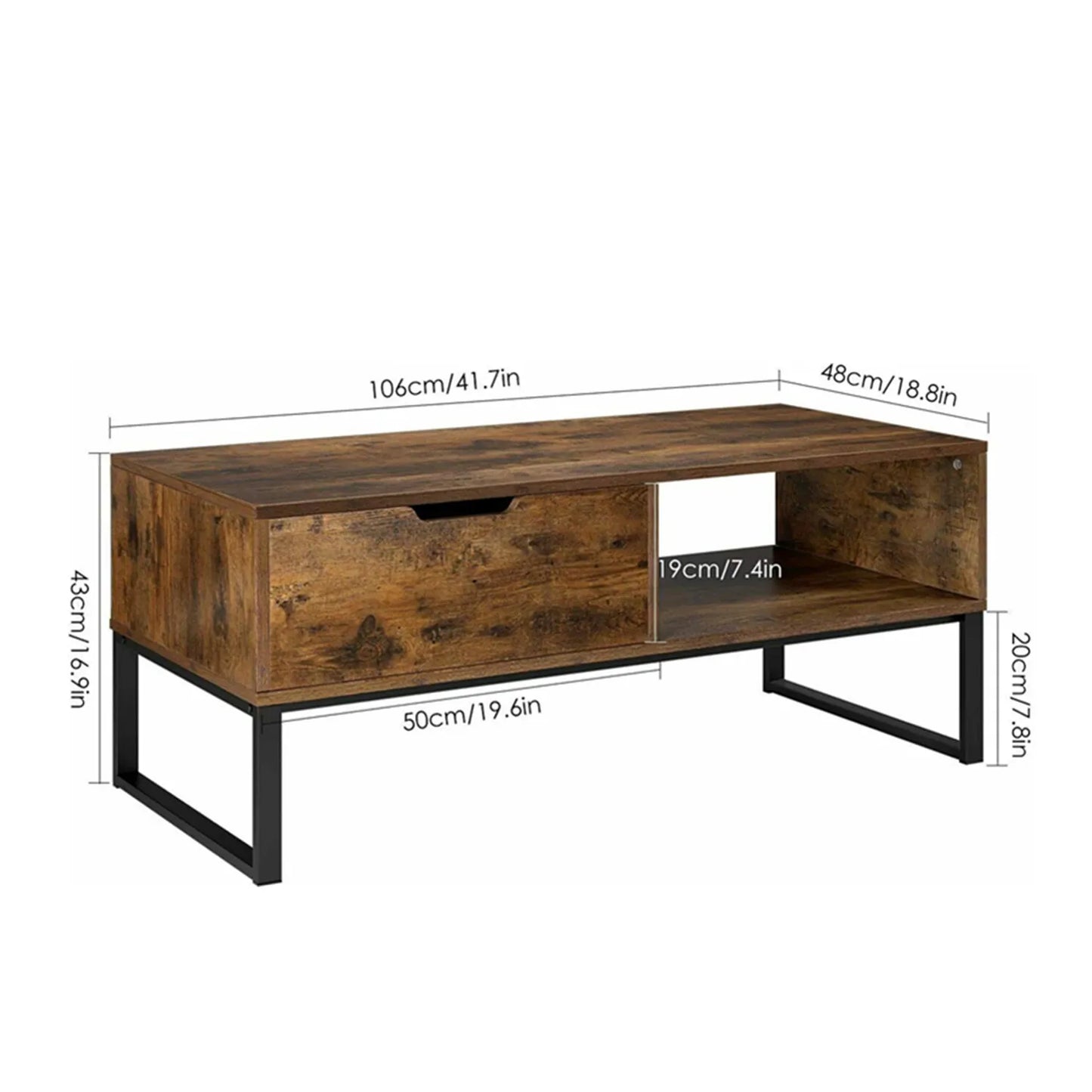Industrial Rustic Coffee Table - Homevalley.co.uk