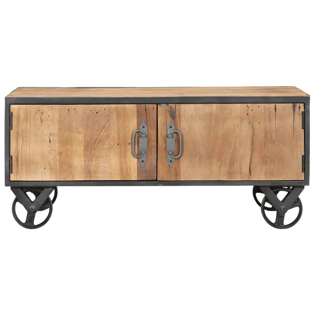 Industrial style Solid Recycled Wood Coffee Table 90x50x39 cm - Homevalley.co.uk