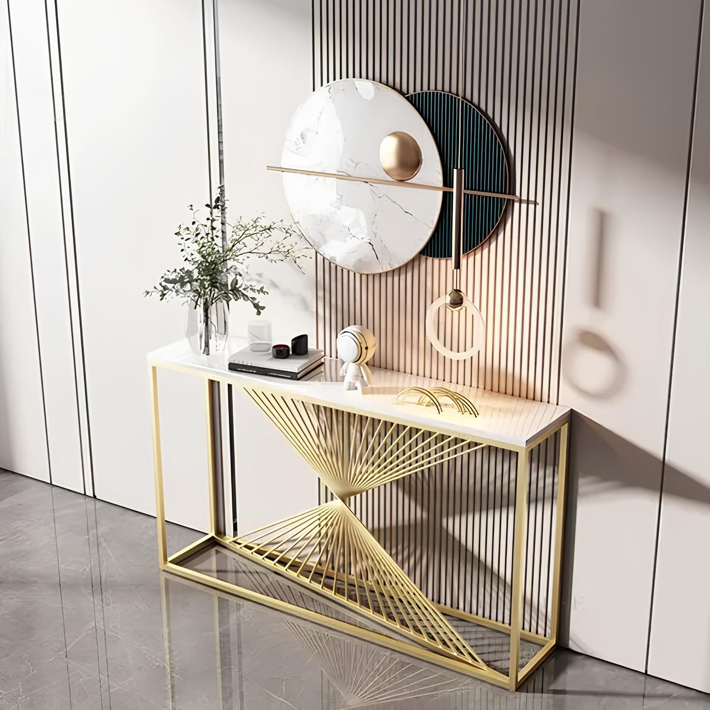 Italian Style Luxurious Rectangular Console Table - Homevalley.co.uk