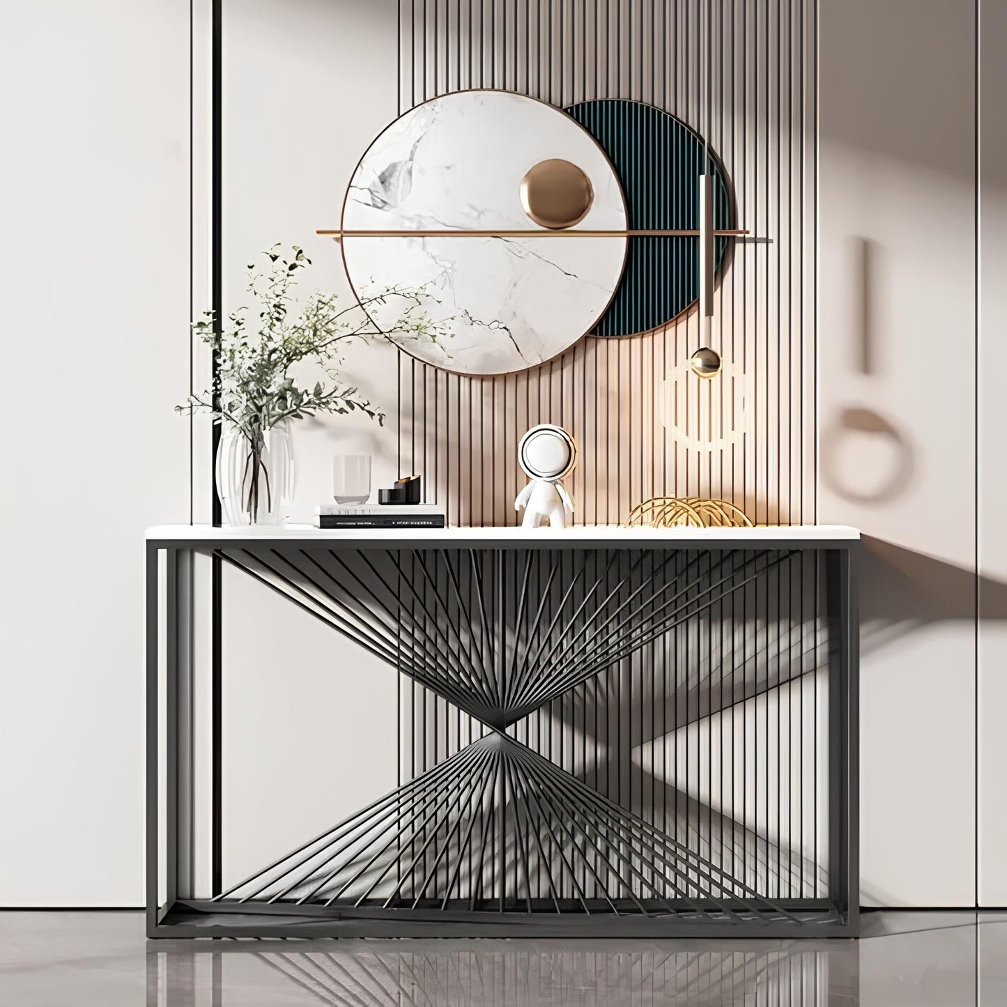 Italian Style Luxurious Rectangular Console Table - Homevalley.co.uk