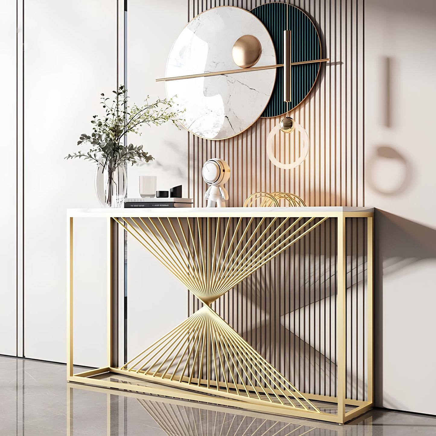 Italian Style Luxurious Rectangular Console Table - Homevalley.co.uk