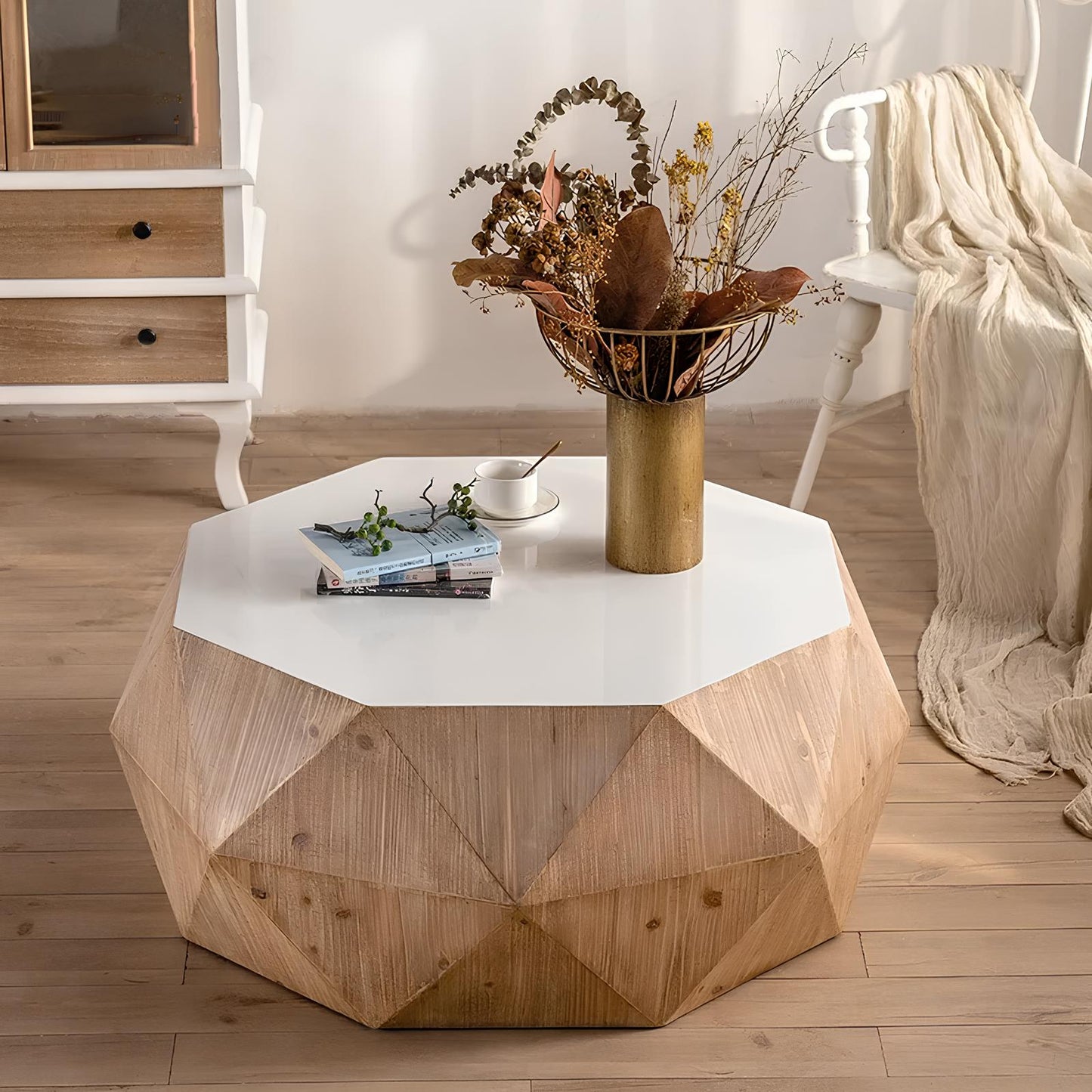 Japanese Style Solid Wood Coffee Table - Homevalley.co.uk