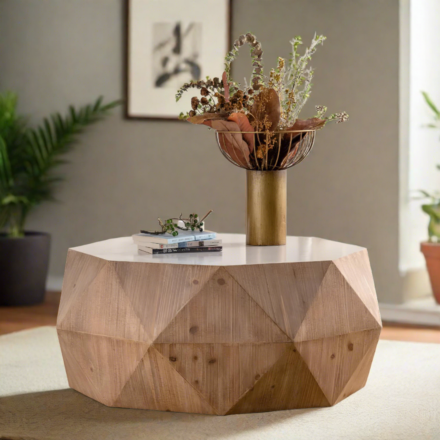Japanese Style Solid Wood Coffee Table - Homevalley.co.uk