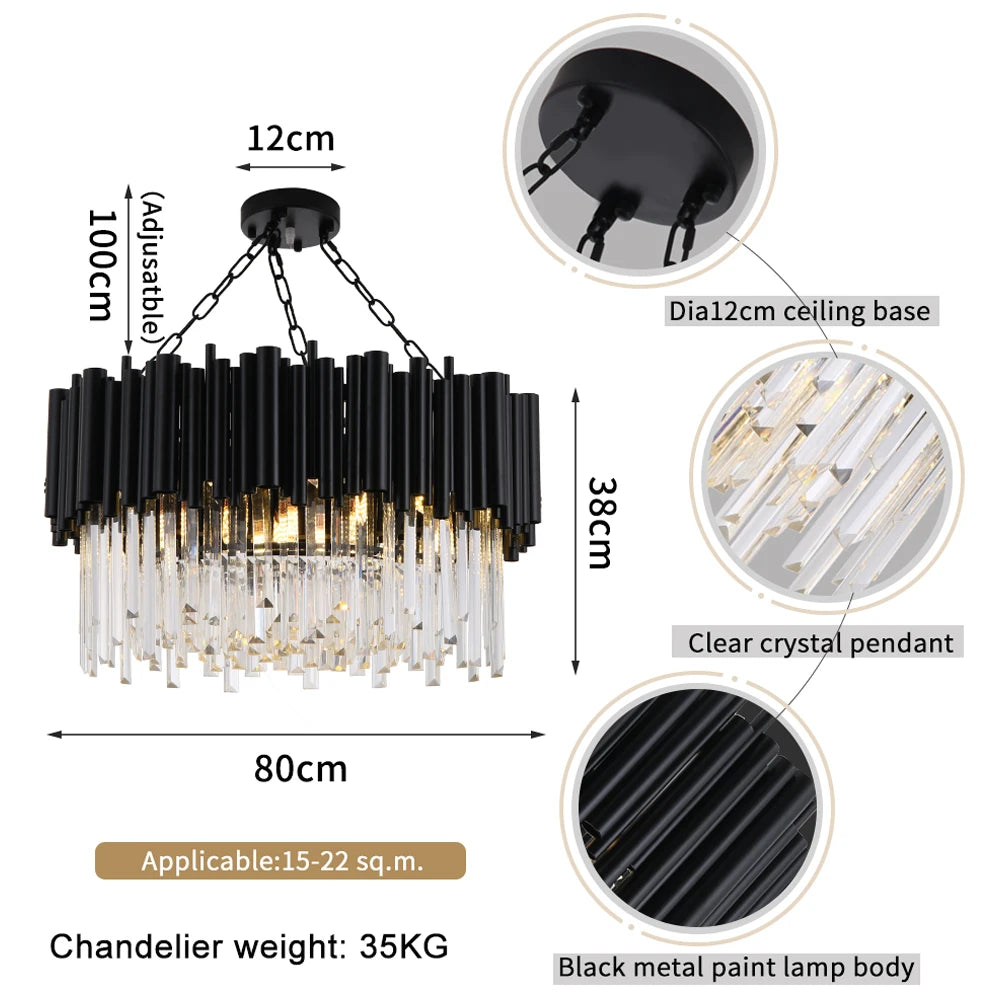 K9 Crystal Luxury LED Chandelier - Homevalley.co.uk