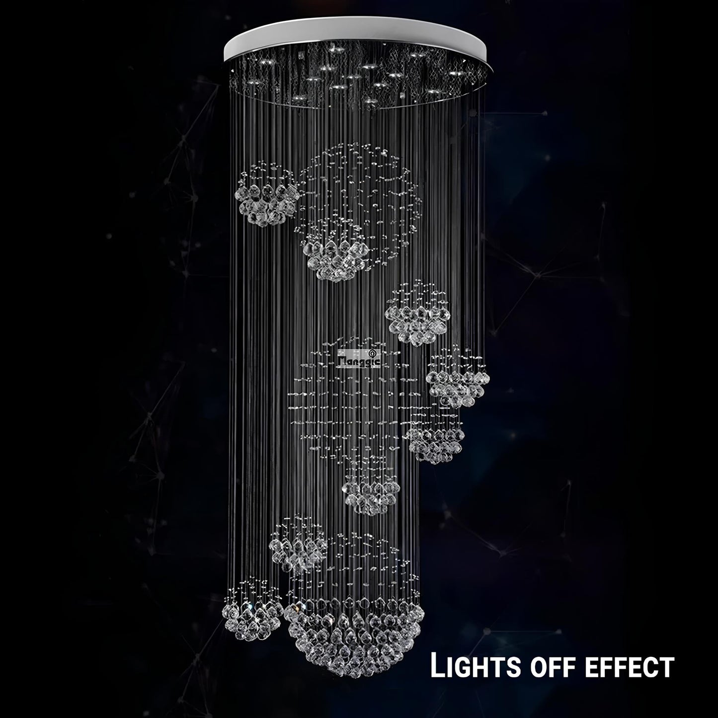 Large Crystal Balls Staircase Chandelier - Homevalley.co.uk