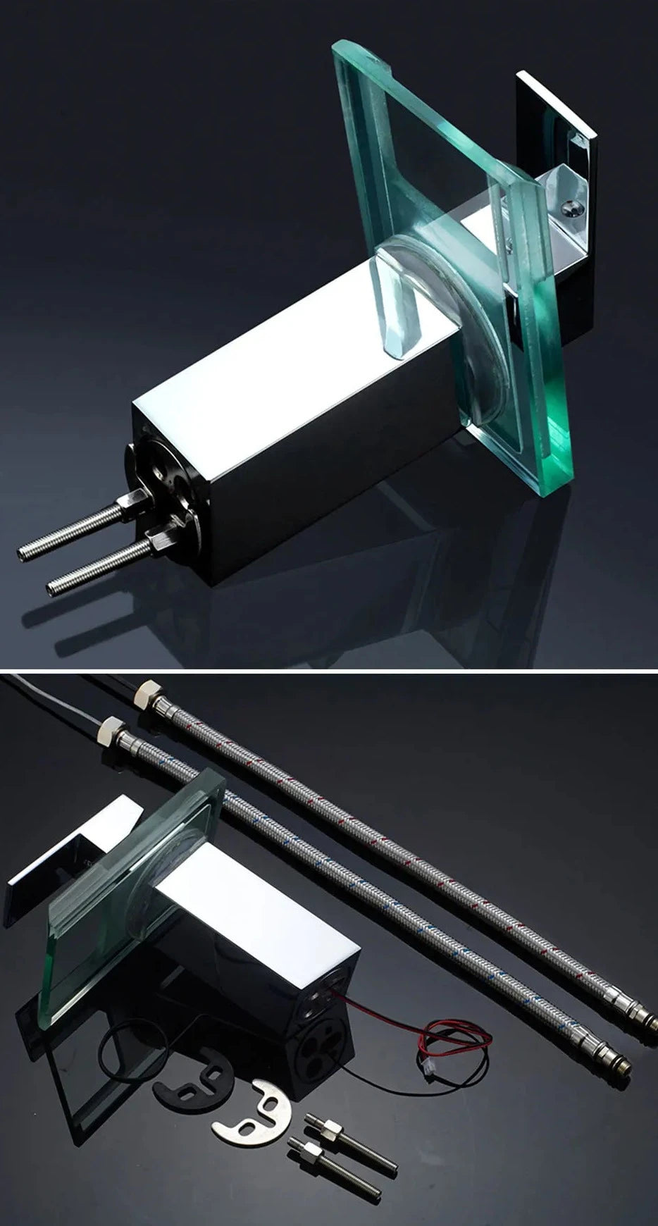 LED Colour Change Waterfall Bathroom Faucet - Homevalley.co.uk