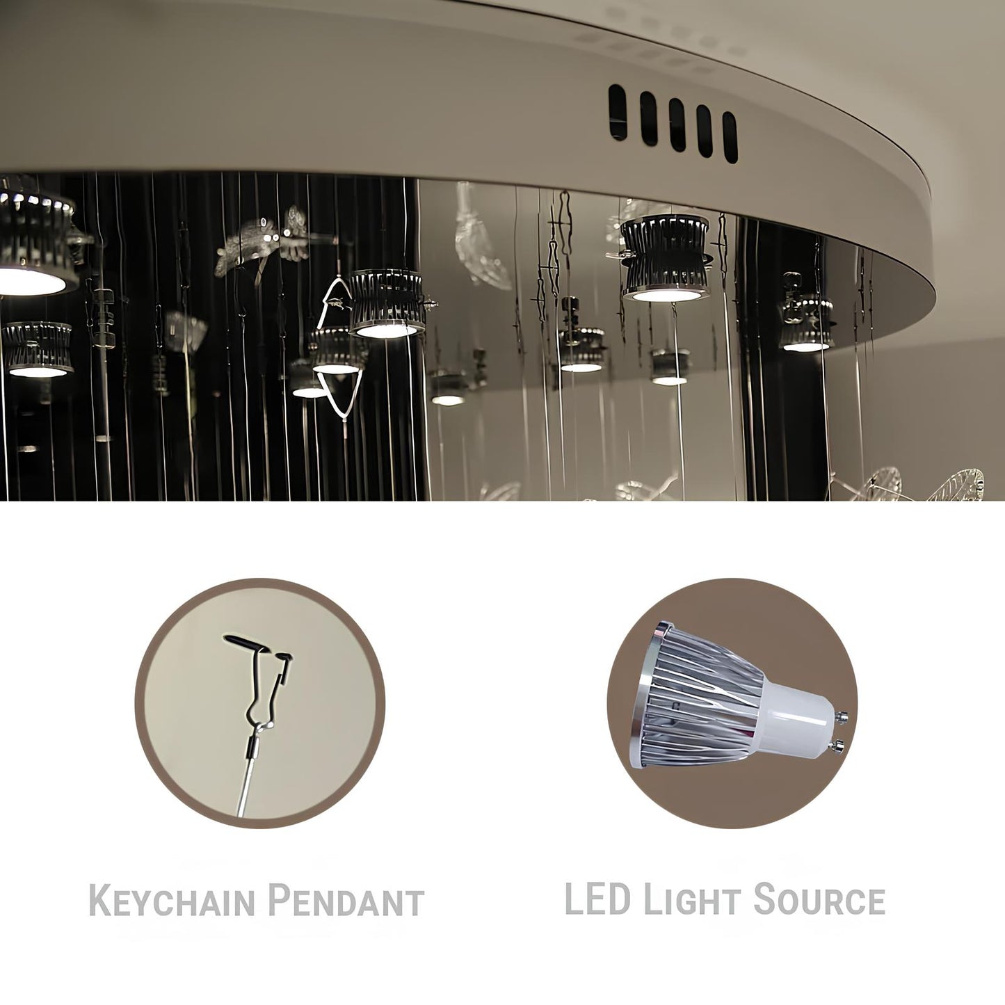 LED Crystal Feather Staircase Chandelier - Homevalley.co.uk
