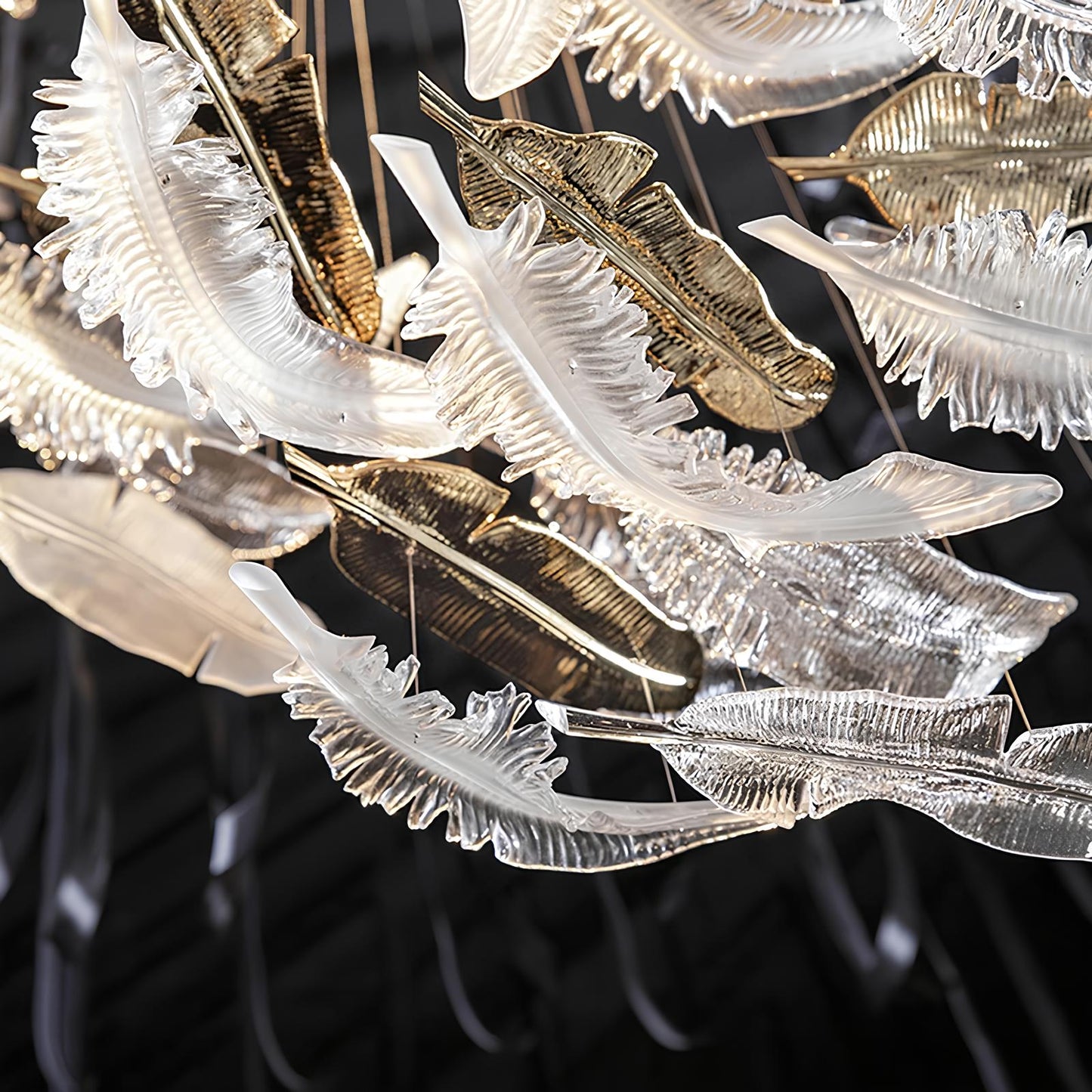 LED Crystal Feather Staircase Chandelier - Homevalley.co.uk