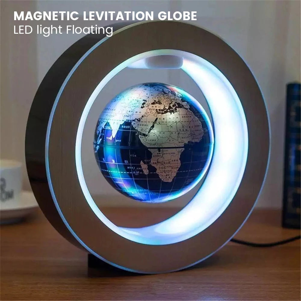 LED Levitating Floating Rotating Levitating Magnetic Globe 17.5x17.5x4.5cm - Homevalley.co.uk