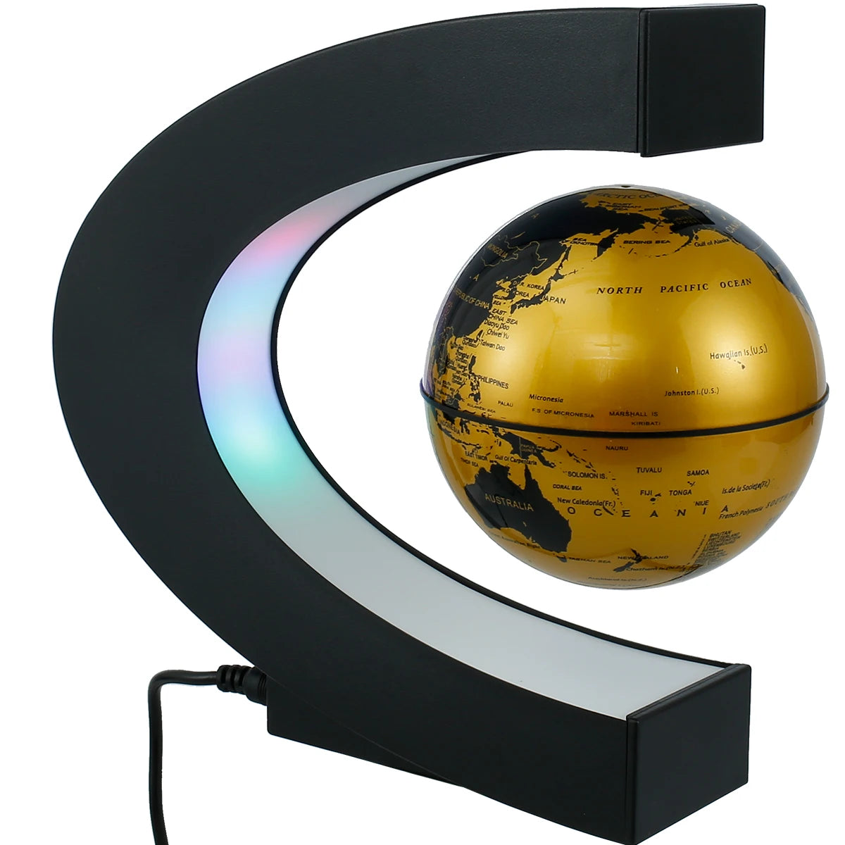 LED Levitating Floating Rotating Levitating Magnetic Globe 17.5x17.5x4.5cm - Homevalley.co.uk