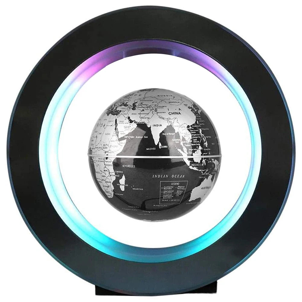 LED Levitating Floating Rotating Levitating Magnetic Globe 17.5x17.5x4.5cm - Homevalley.co.uk