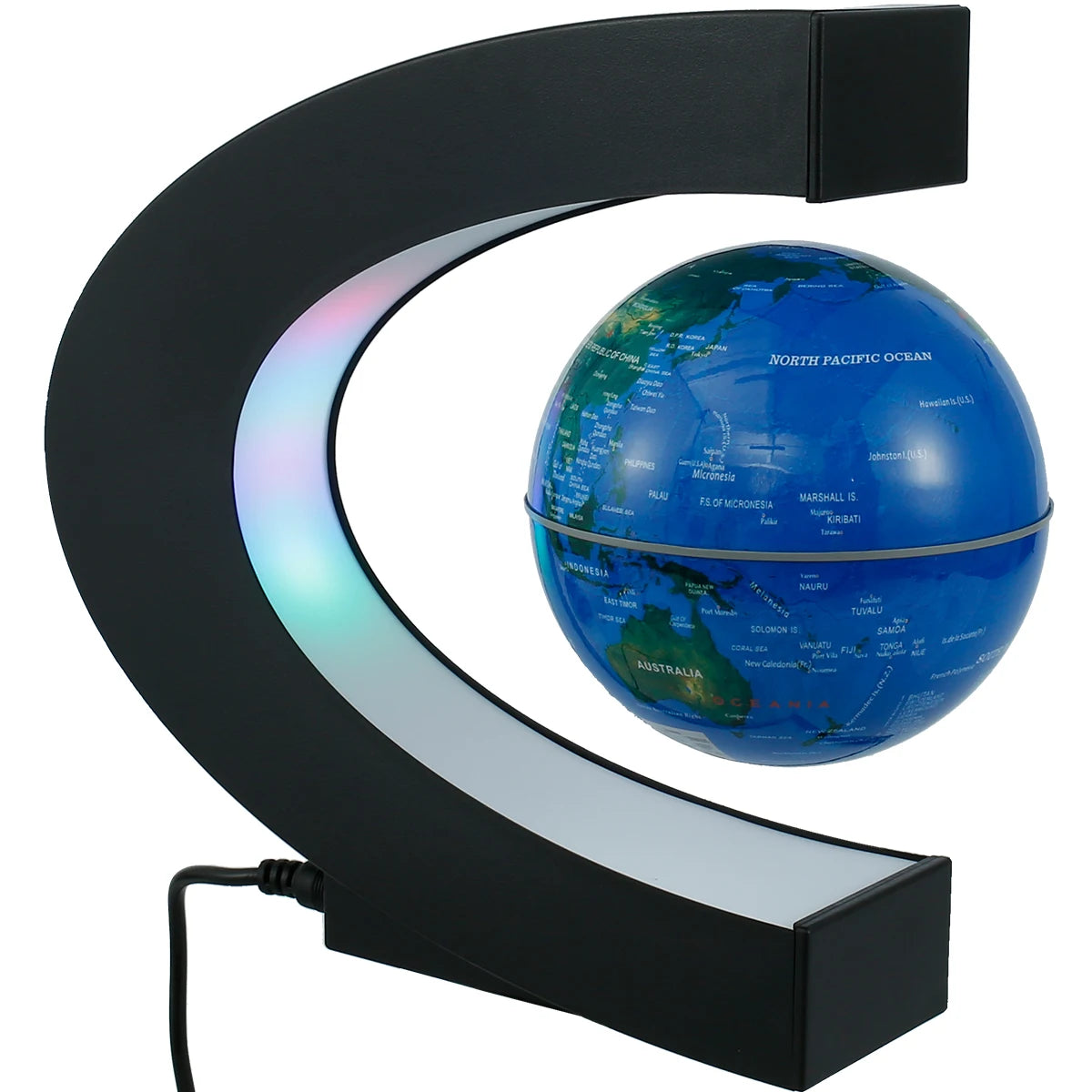LED Levitating Floating Rotating Levitating Magnetic Globe 17.5x17.5x4.5cm - Homevalley.co.uk