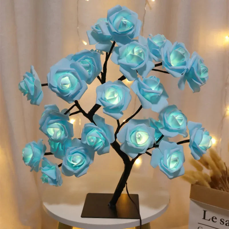 LED Rose Flower Tree Table Lamp - Homevalley.co.uk