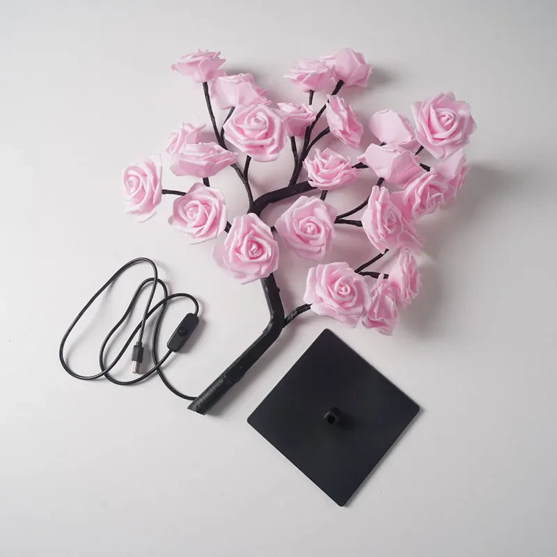 LED Rose Flower Tree Table Lamp - Homevalley.co.uk