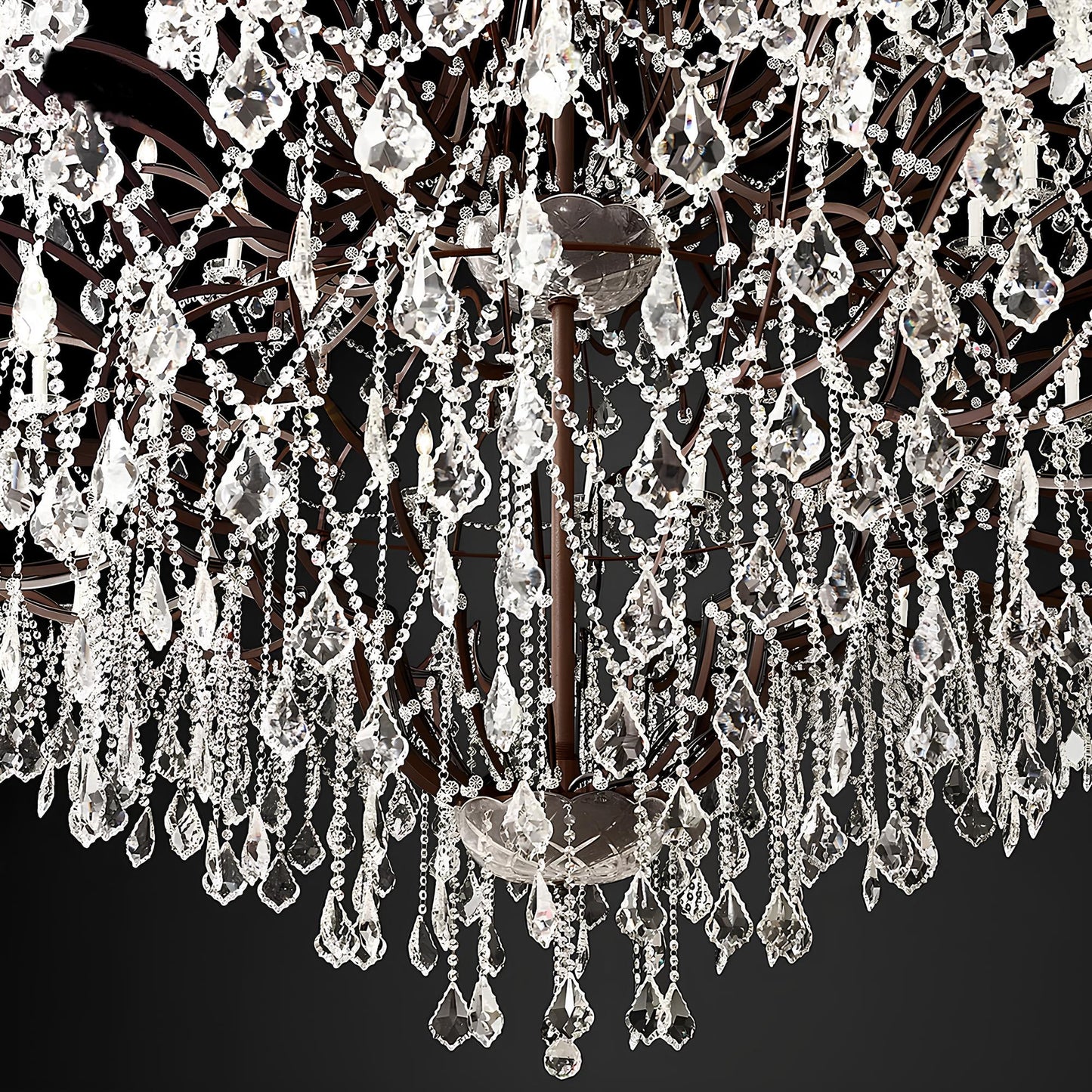 Lighthouse Style Candlestick Crystal Chandelier, 140 Lights - Homevalley.co.uk