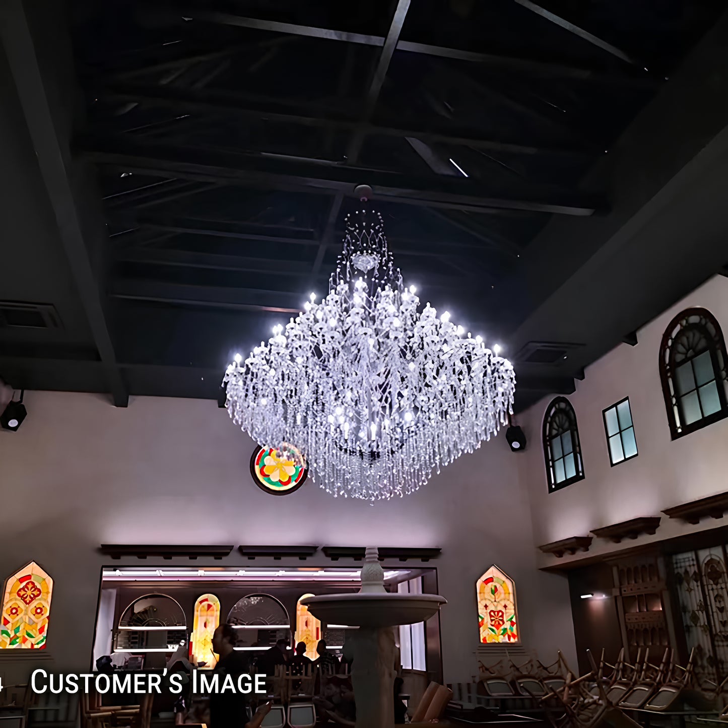 Lighthouse Style Candlestick Crystal Chandelier, 140 Lights - Homevalley.co.uk