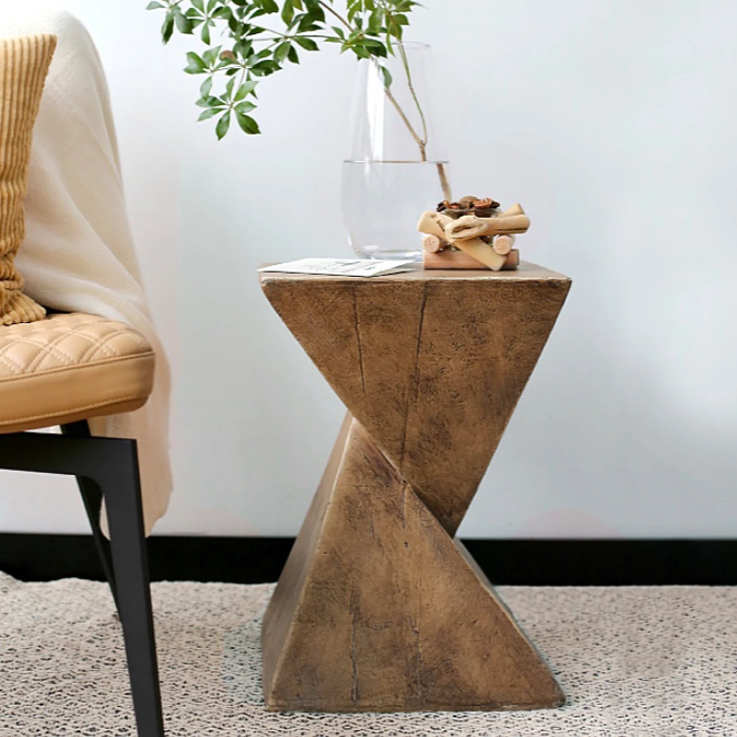 Lightweight Concrete Accent Bedside End Side Table - Homevalley.co.uk
