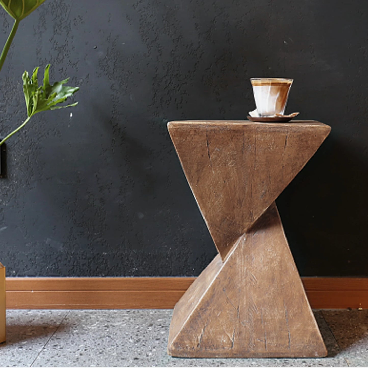 Lightweight Concrete Accent Bedside End Side Table - Homevalley.co.uk