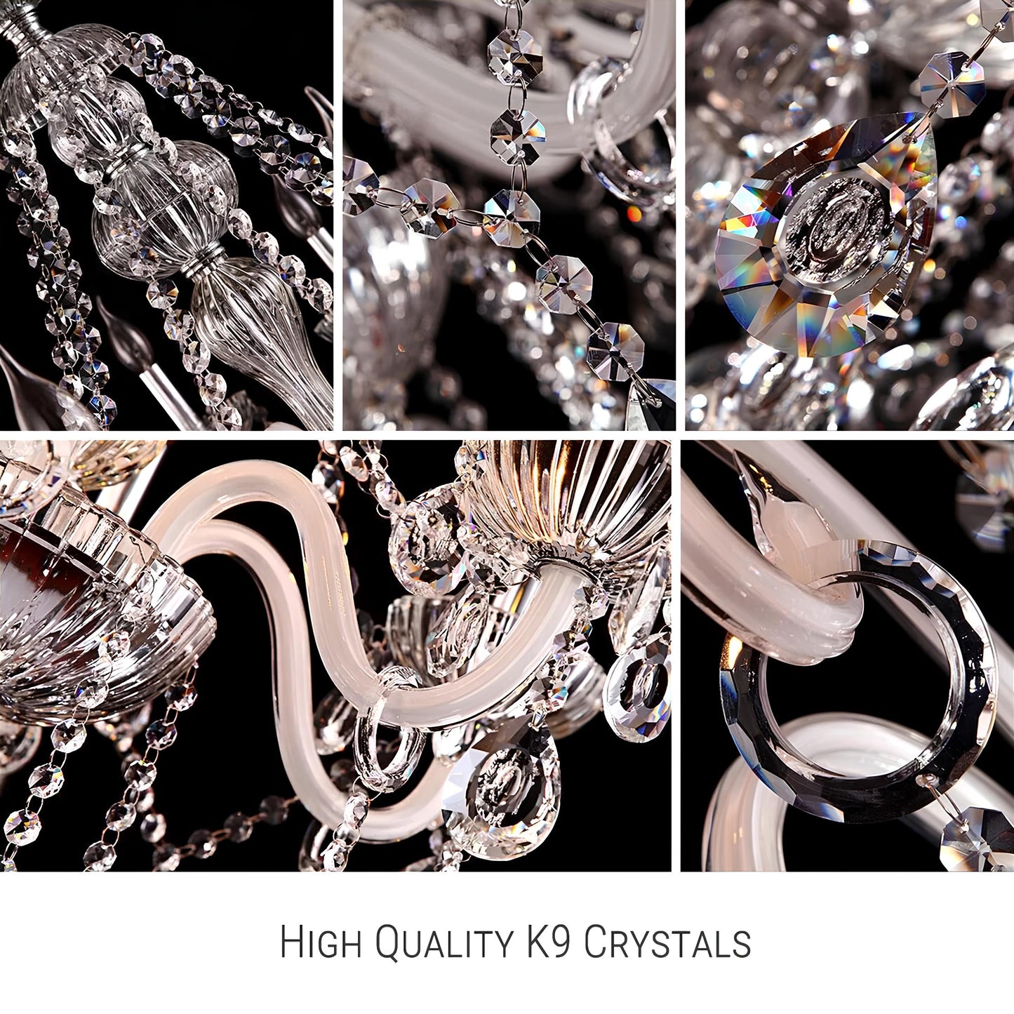 Long Crystal Chandelier - Homevalley.co.uk