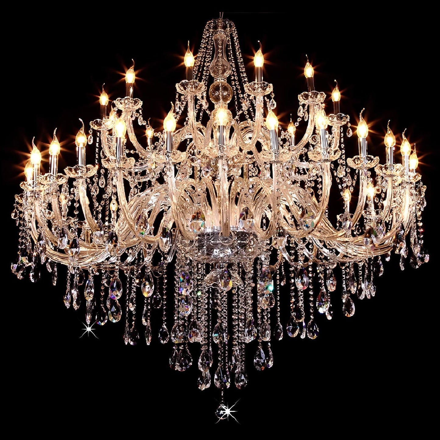 Long Crystal Chandelier - Homevalley.co.uk