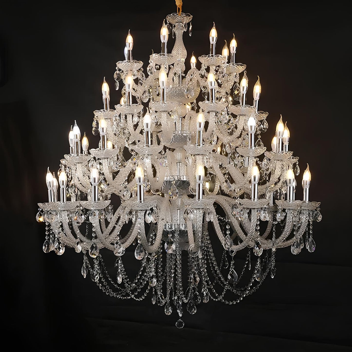 Long Crystal Chandelier - Homevalley.co.uk