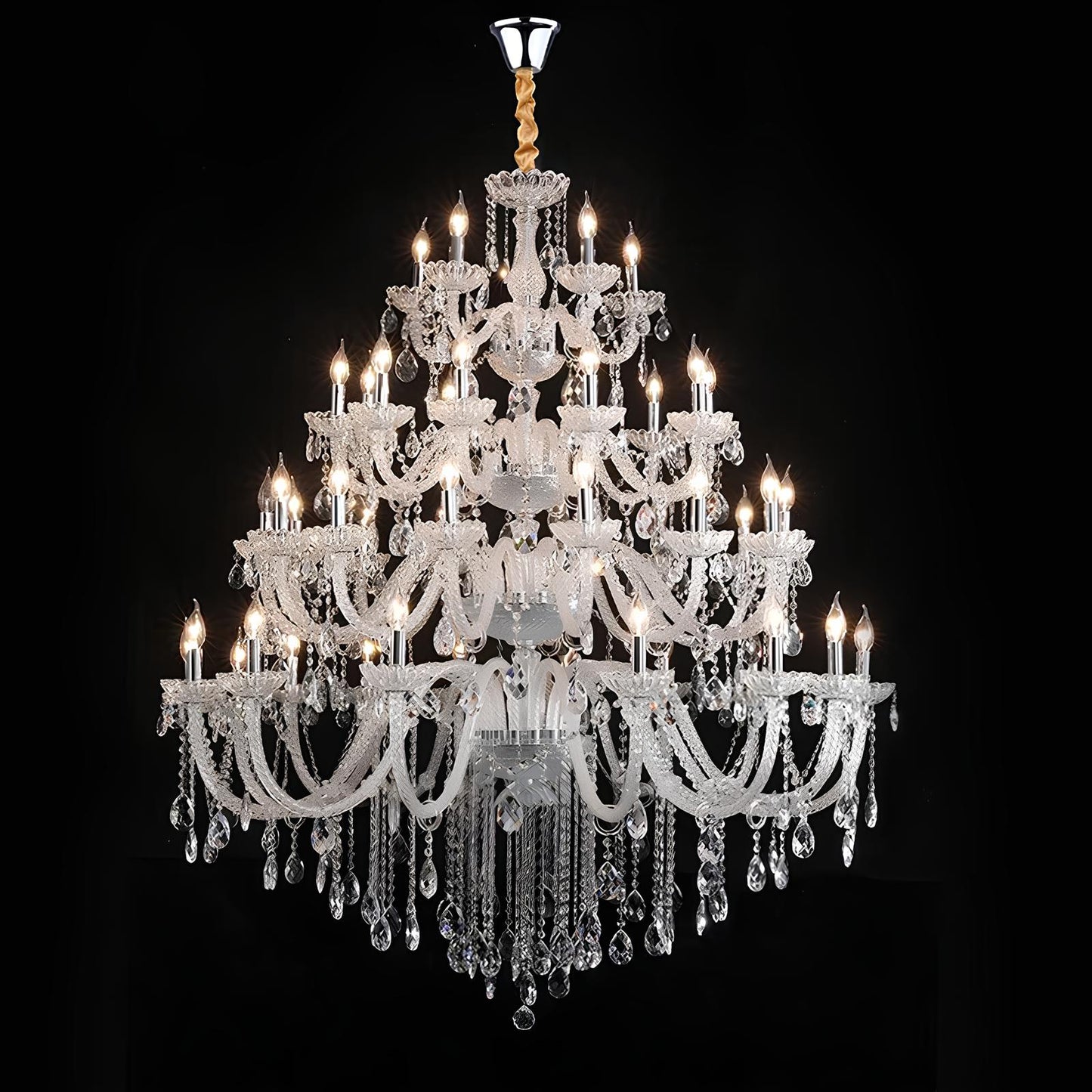Long Crystal Chandelier - Homevalley.co.uk