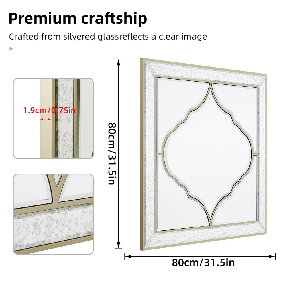LUVODI Accented Wall Mounted Mirror - Homevalley.co.uk