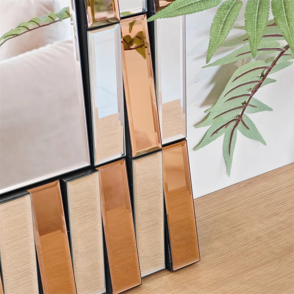 LUVODI Decorative 3D Beveled Edge Art Hanging Mirror - Homevalley.co.uk