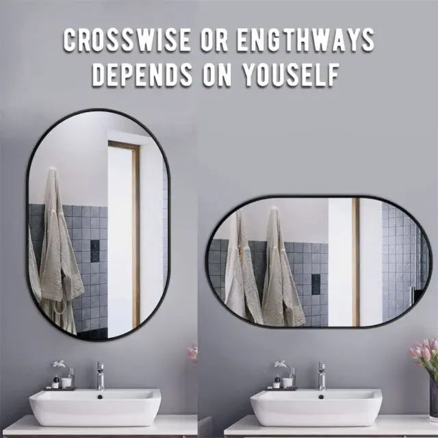 LUVODI Modern Black Metal Framed Dressing Mirror - Homevalley.co.uk
