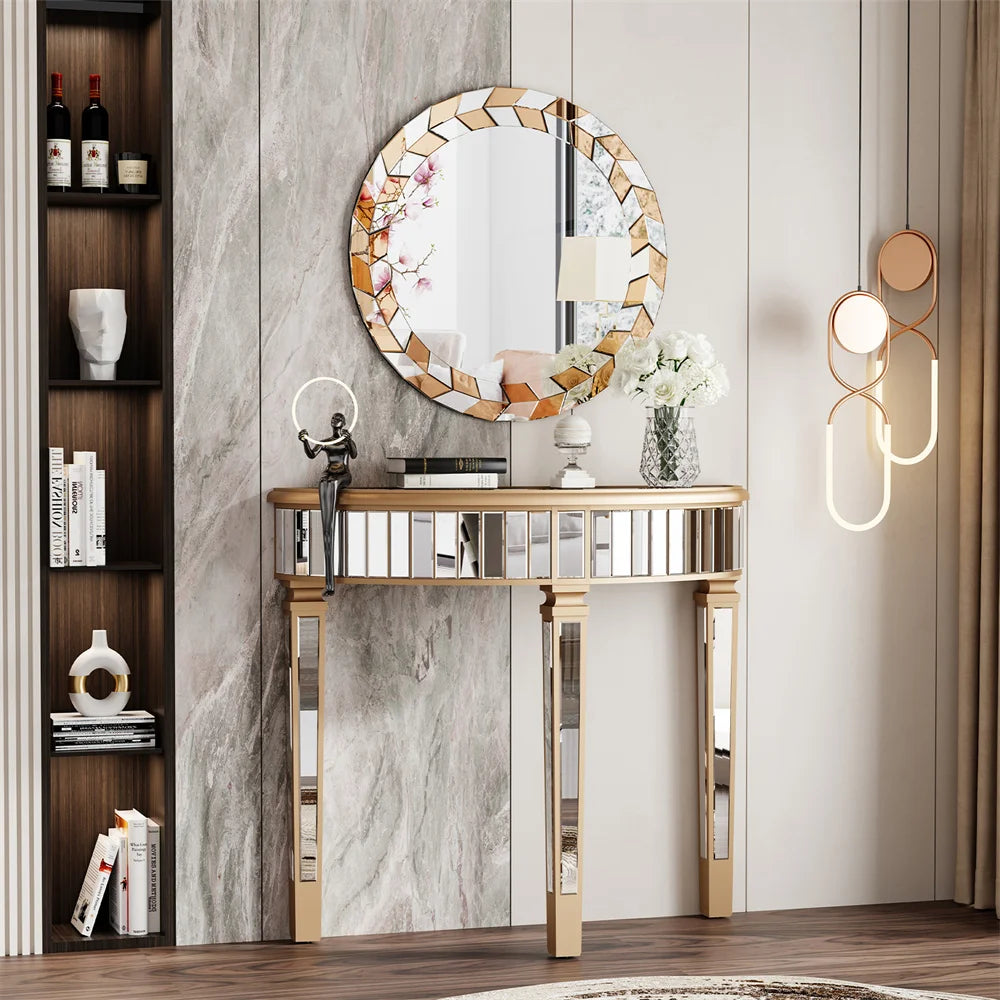 LUVODI Modern Wall Mirror Decorative with Sunburst Design - Homevalley.co.uk